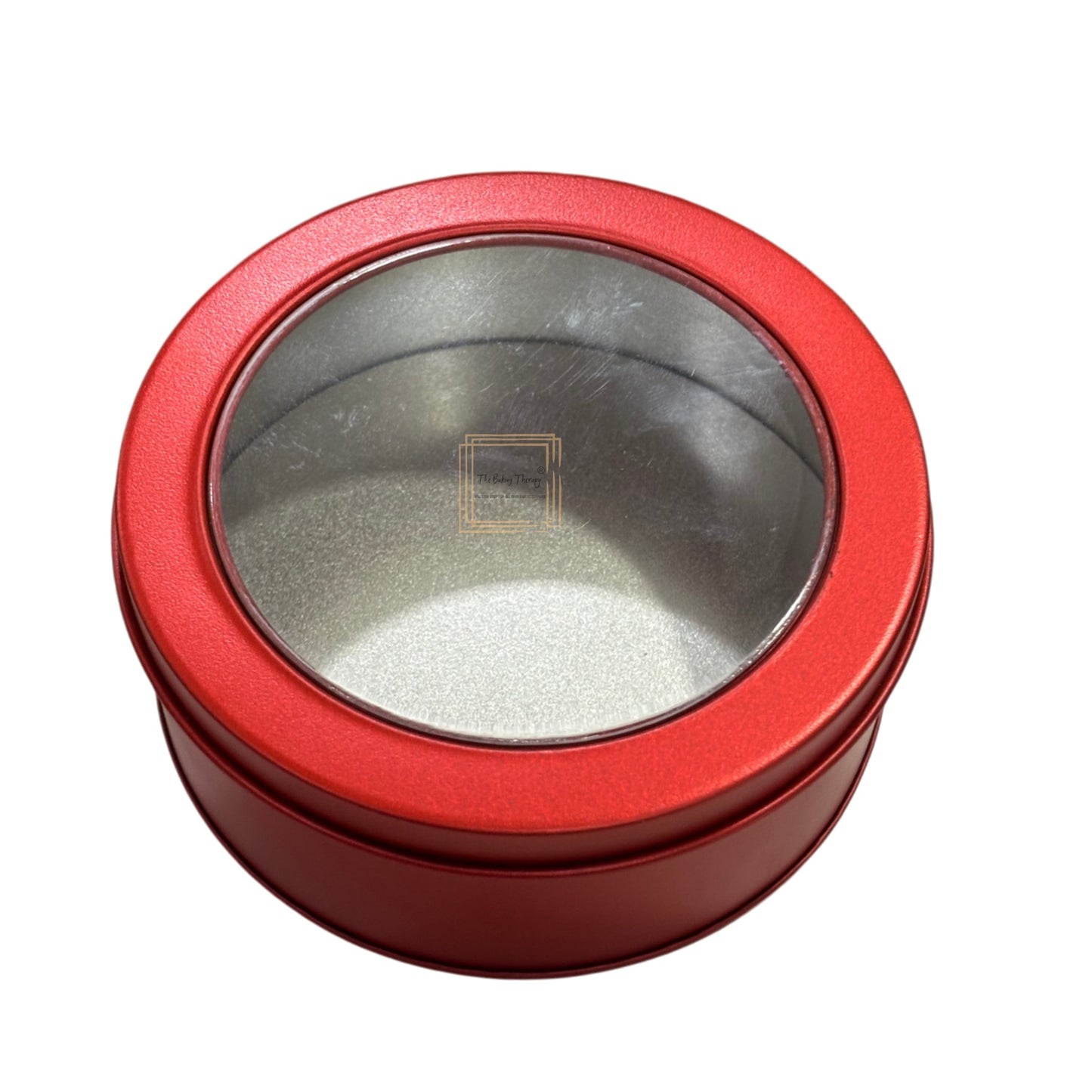 Round Red Metal Dream Tin Window Gift Box