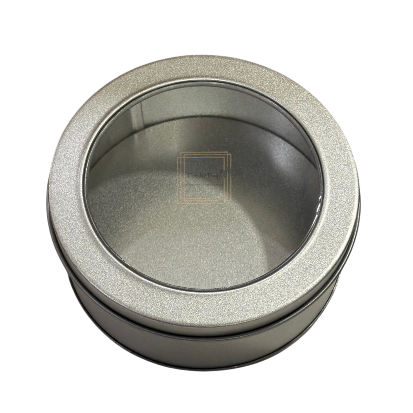 Round Silver Metal Dream Tin Window Gift Box