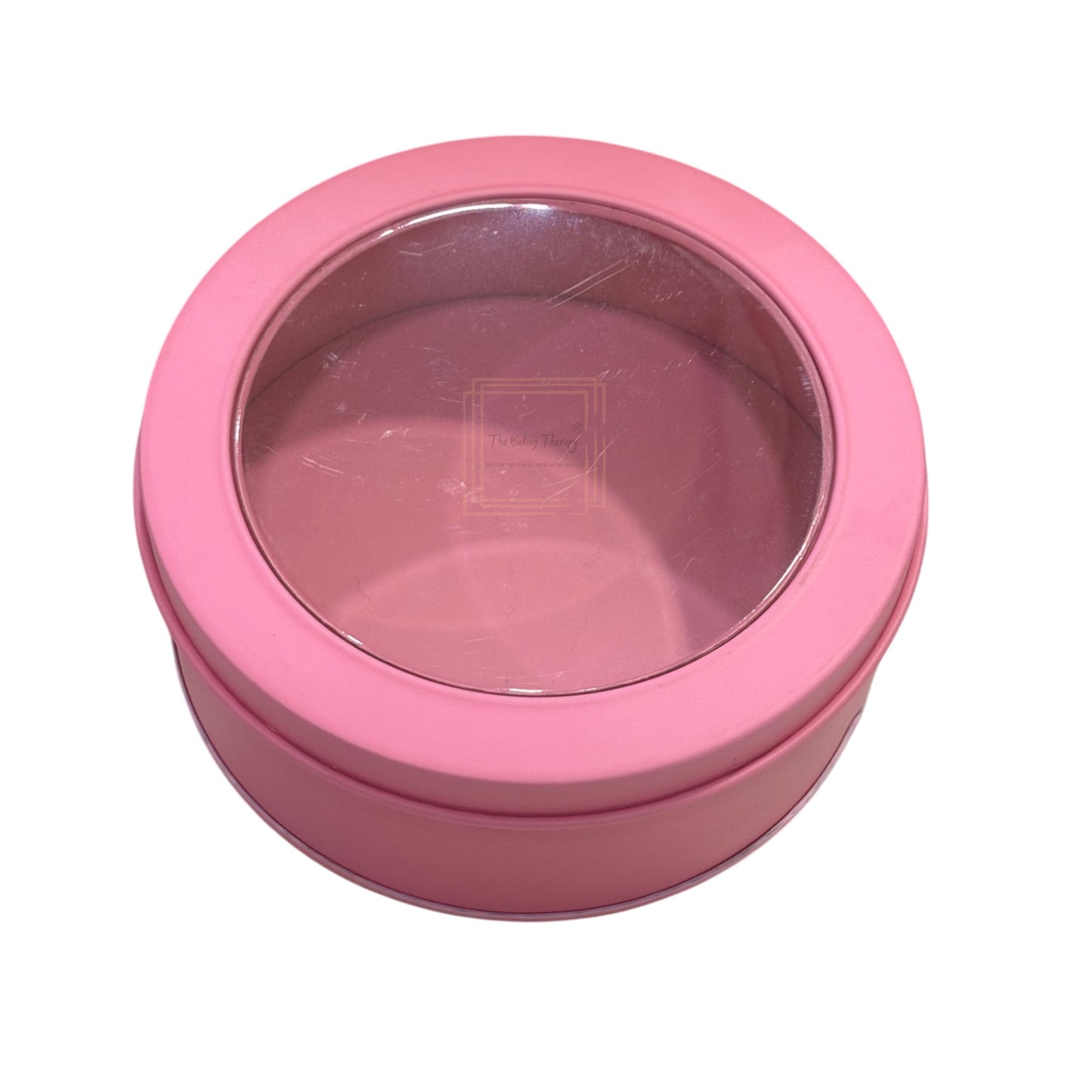 Round Pink Metal Dream Tin Window Gift Box