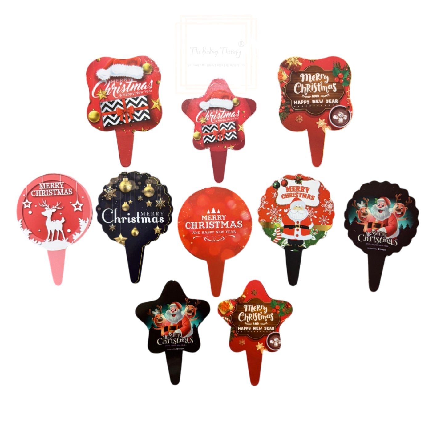 Merry Christmas Cake Paper Tag (Pack Of 100Pcs)