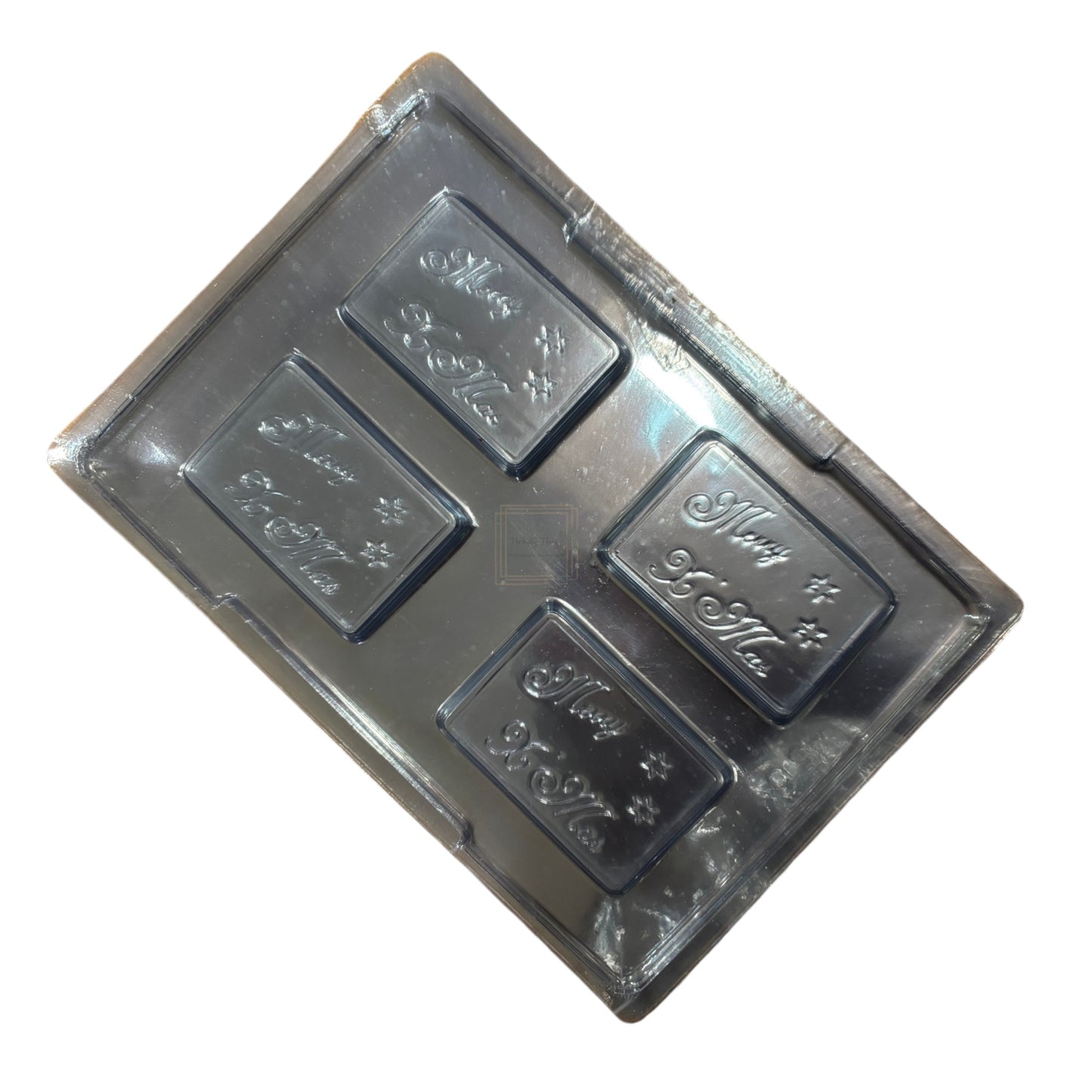 Merry Christmas Small Bar Biscuit PVC Chocolate Mold