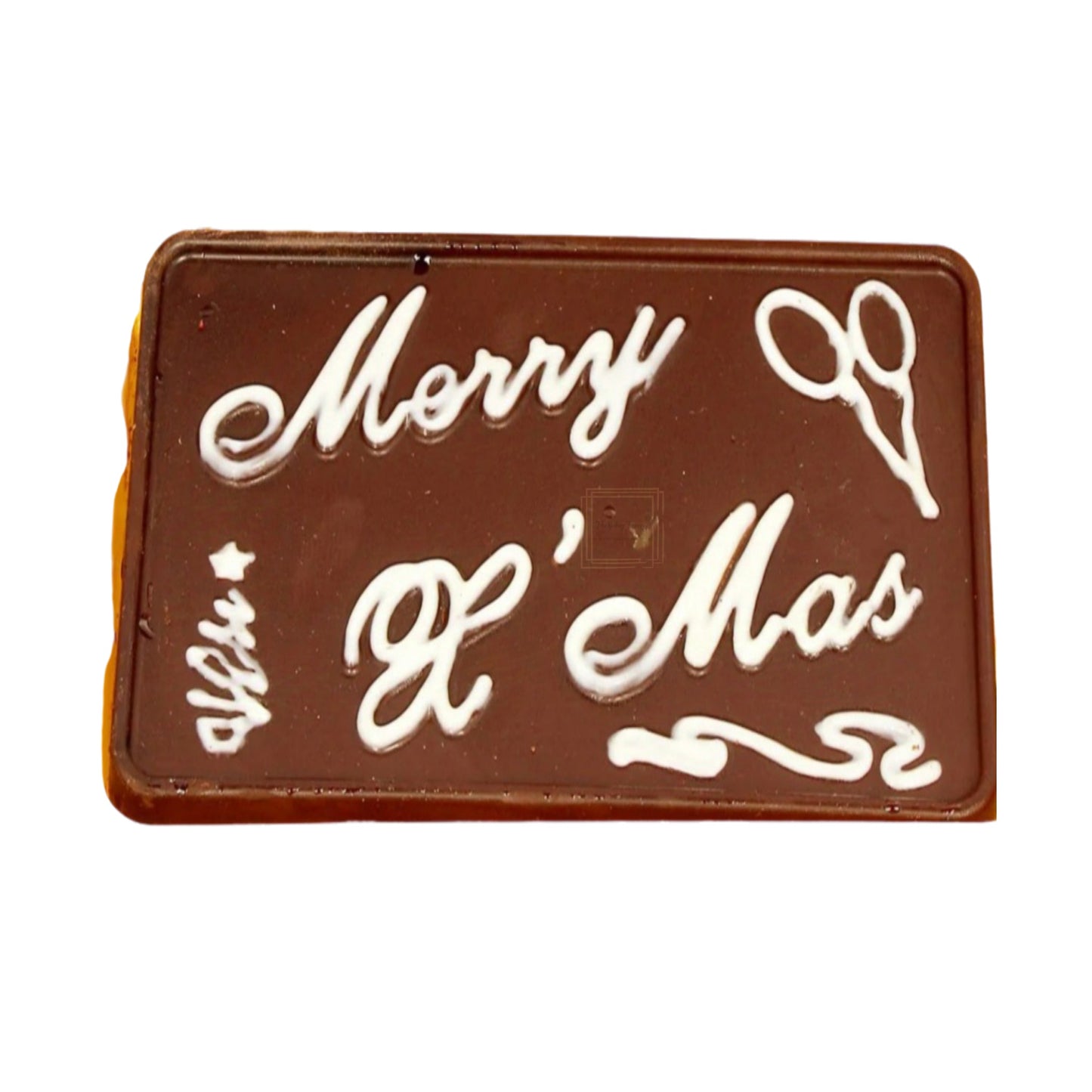 Merry Christmas Small Bar Biscuit PVC Chocolate Mold