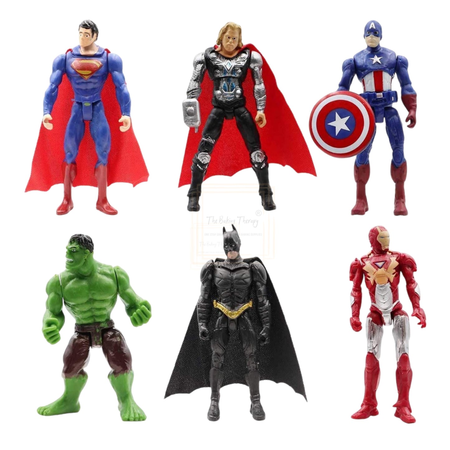 Avenger Superhero Cake Toy Topper (Set of 6Pcs)
