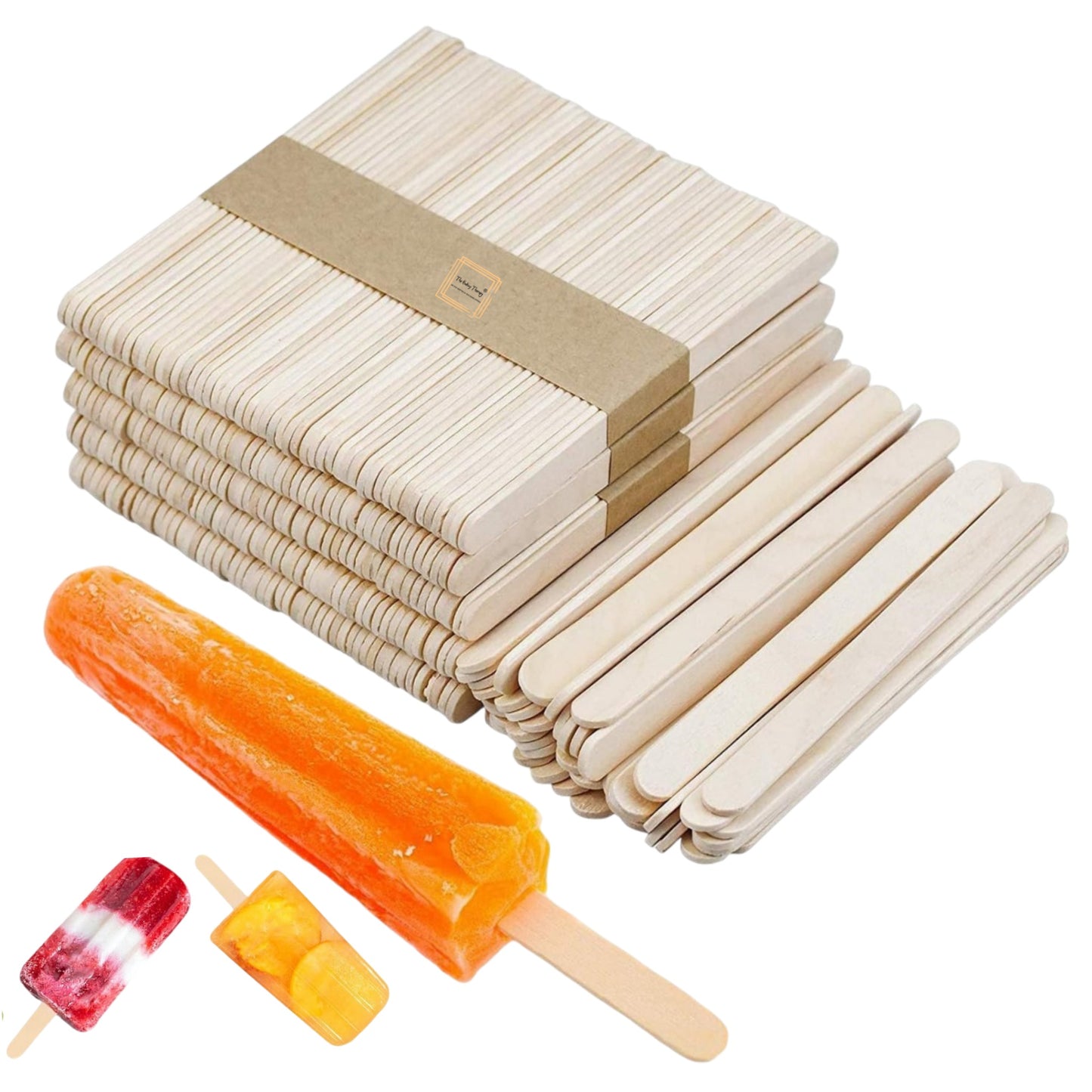 Wooden Ice Cream Sticks Popsicle Sticks 50Pcs