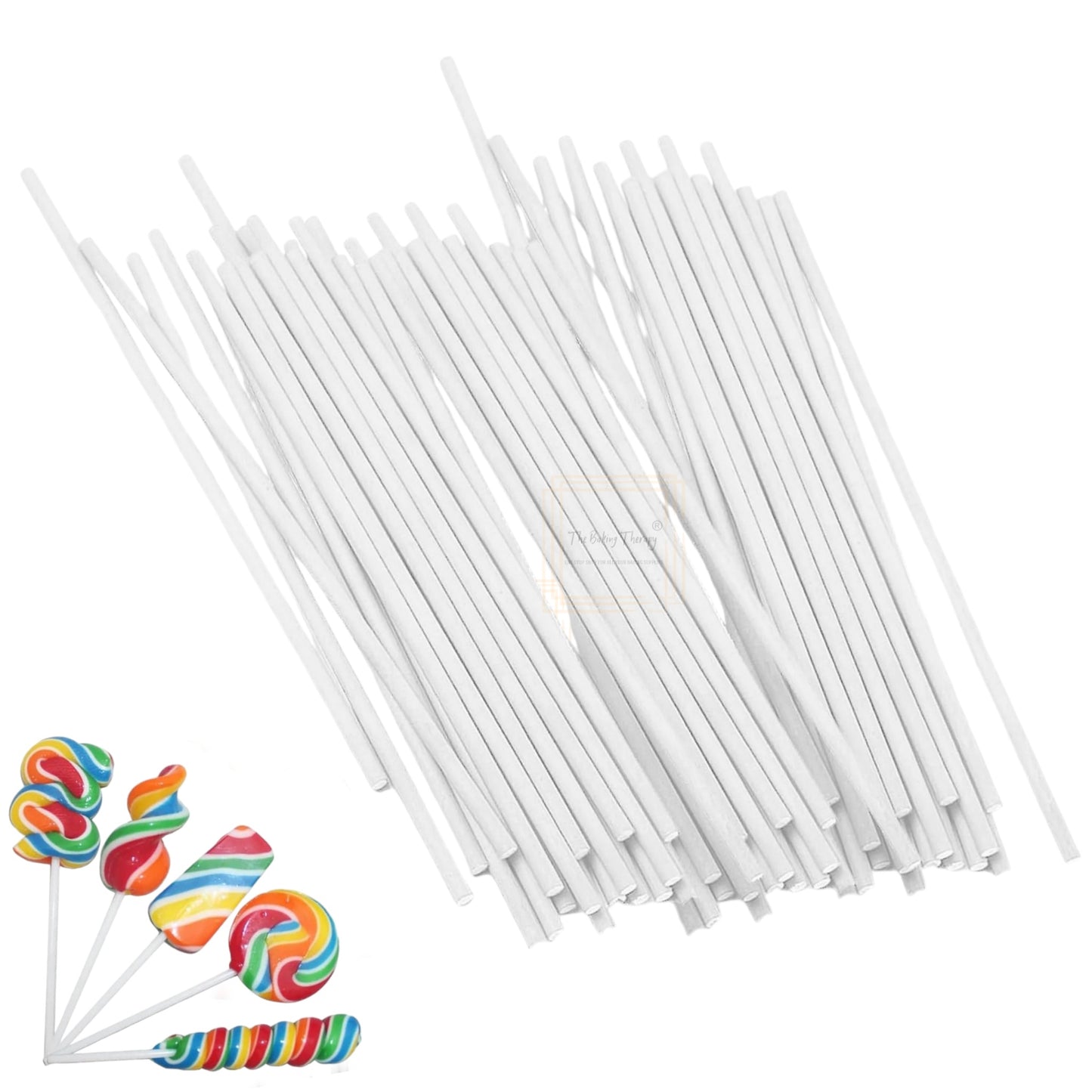Plastic Long Lollipop Sticks 50Pcs