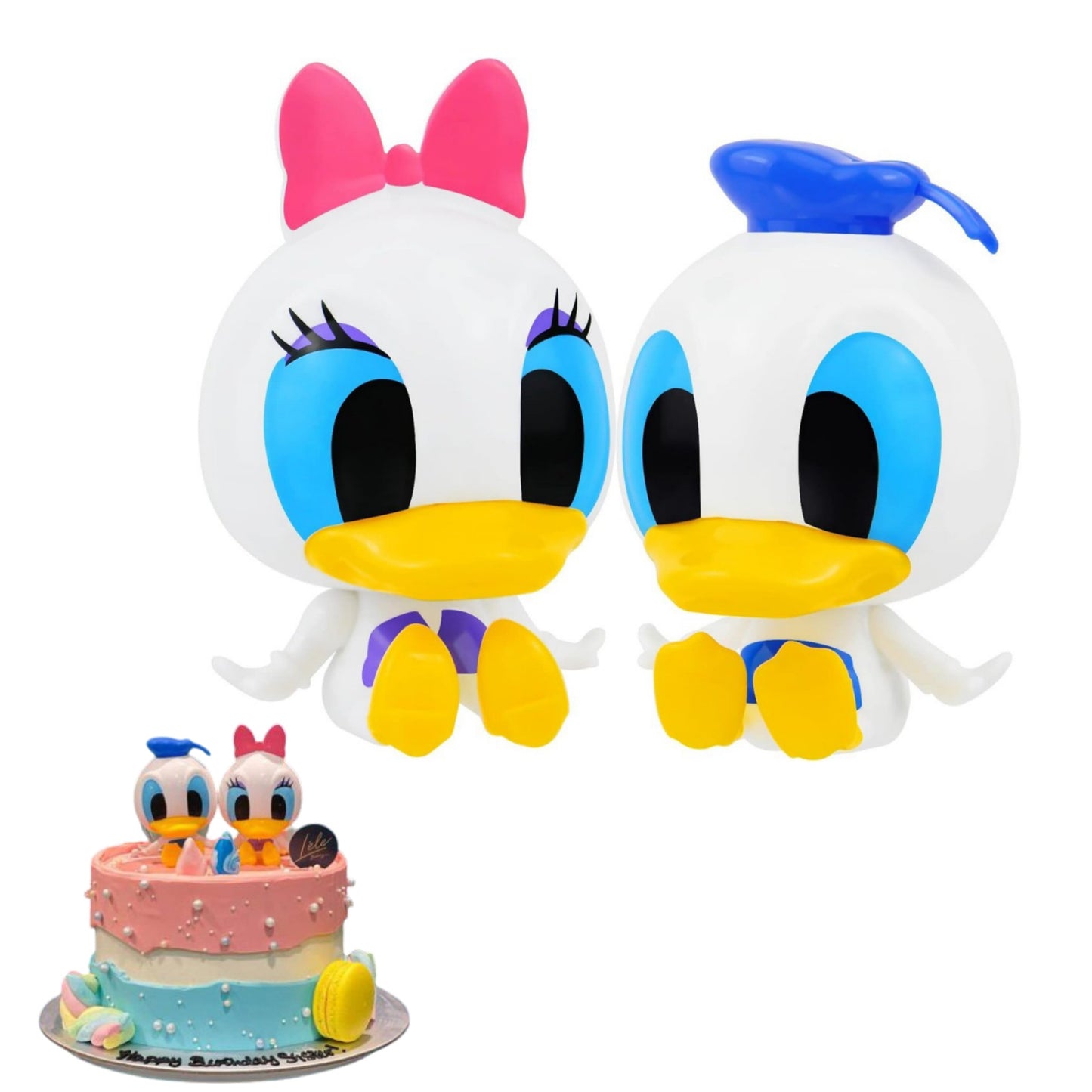 Little Donald Duck Girl Daisy Cake Toy Topper Set