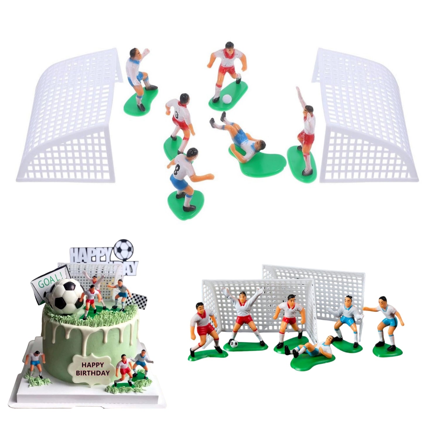 Football Cake Toy Topper Set { Set Of 6 Piece }