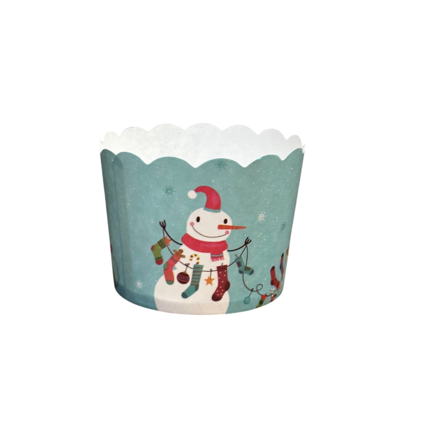 Christmas Festival Special Paper Bake And Serve Cupcake & Muffin Liners Baking Mold (Pack Of 50 Pcs)