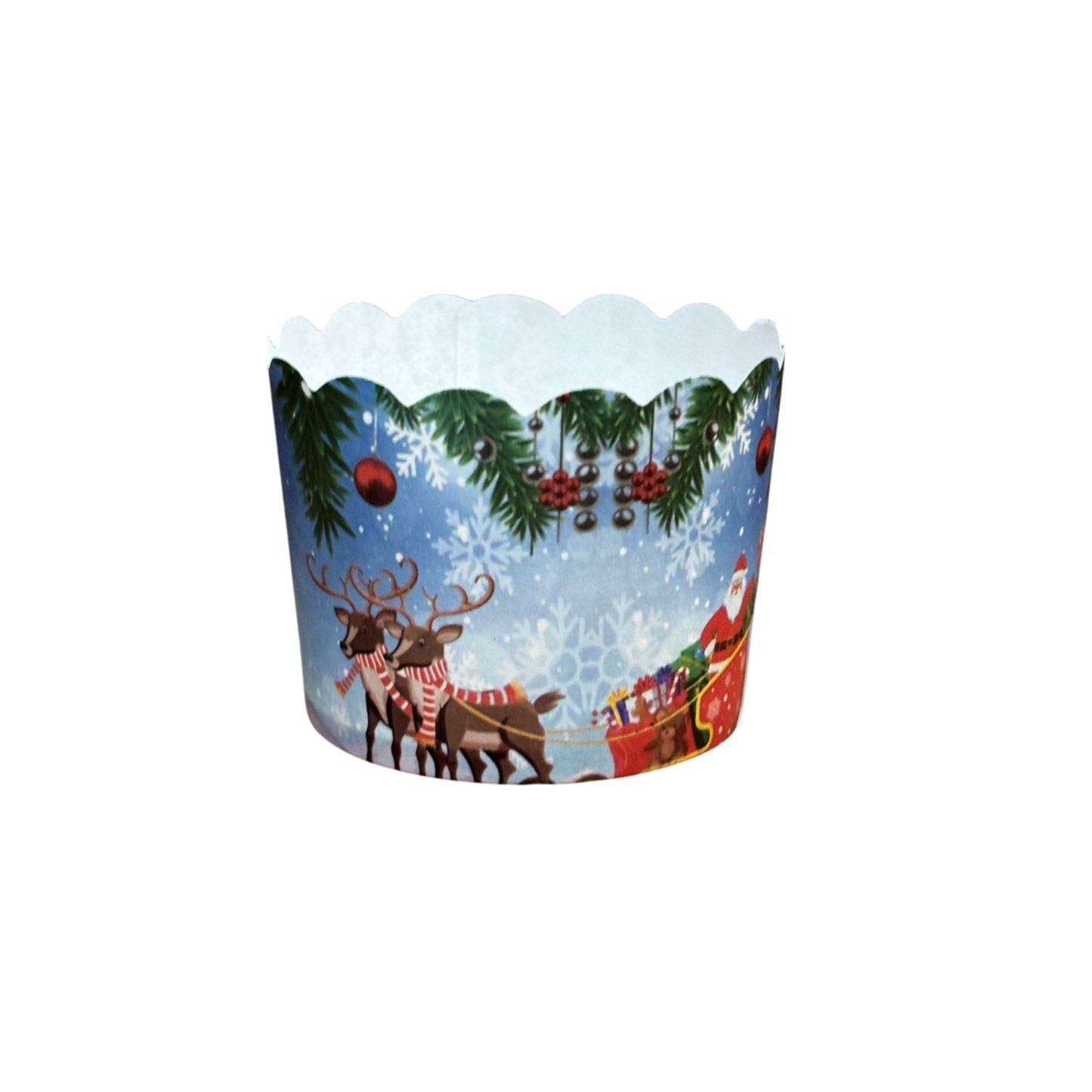 Christmas Festival Special Paper Bake And Serve Cupcake & Muffin Liners Baking Mold (Pack Of 50 Pcs)