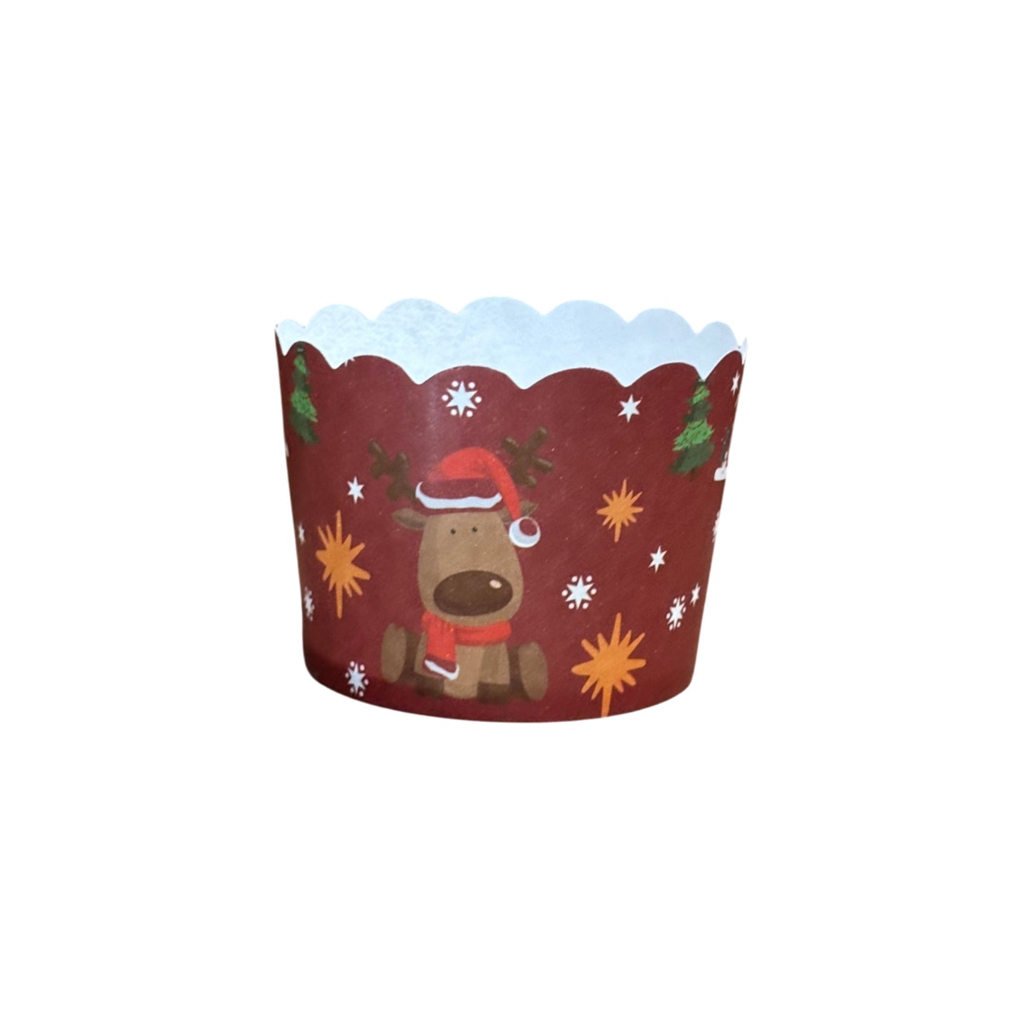 Christmas Festival Special Paper Bake And Serve Cupcake & Muffin Liners Baking Mold (Pack Of 50 Pcs)