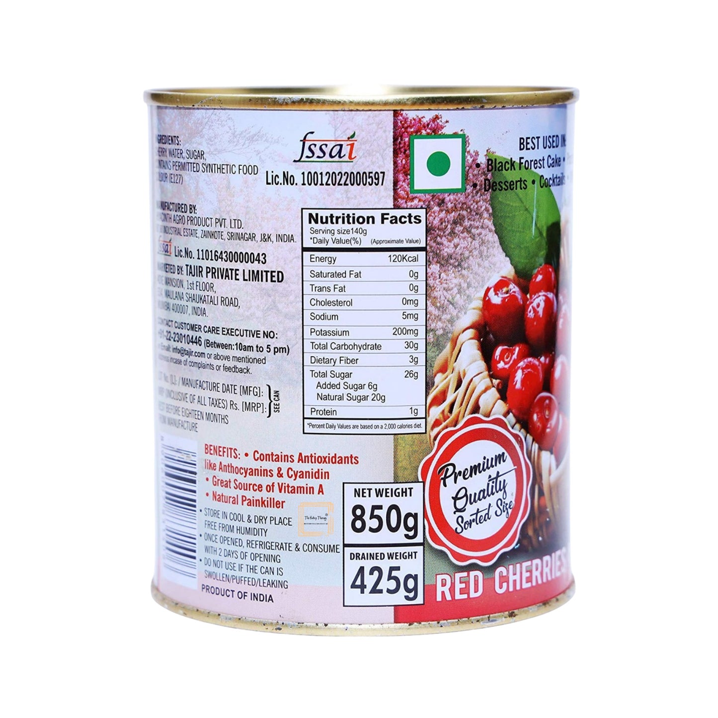 Habit Red Cherries Tin (850gm)