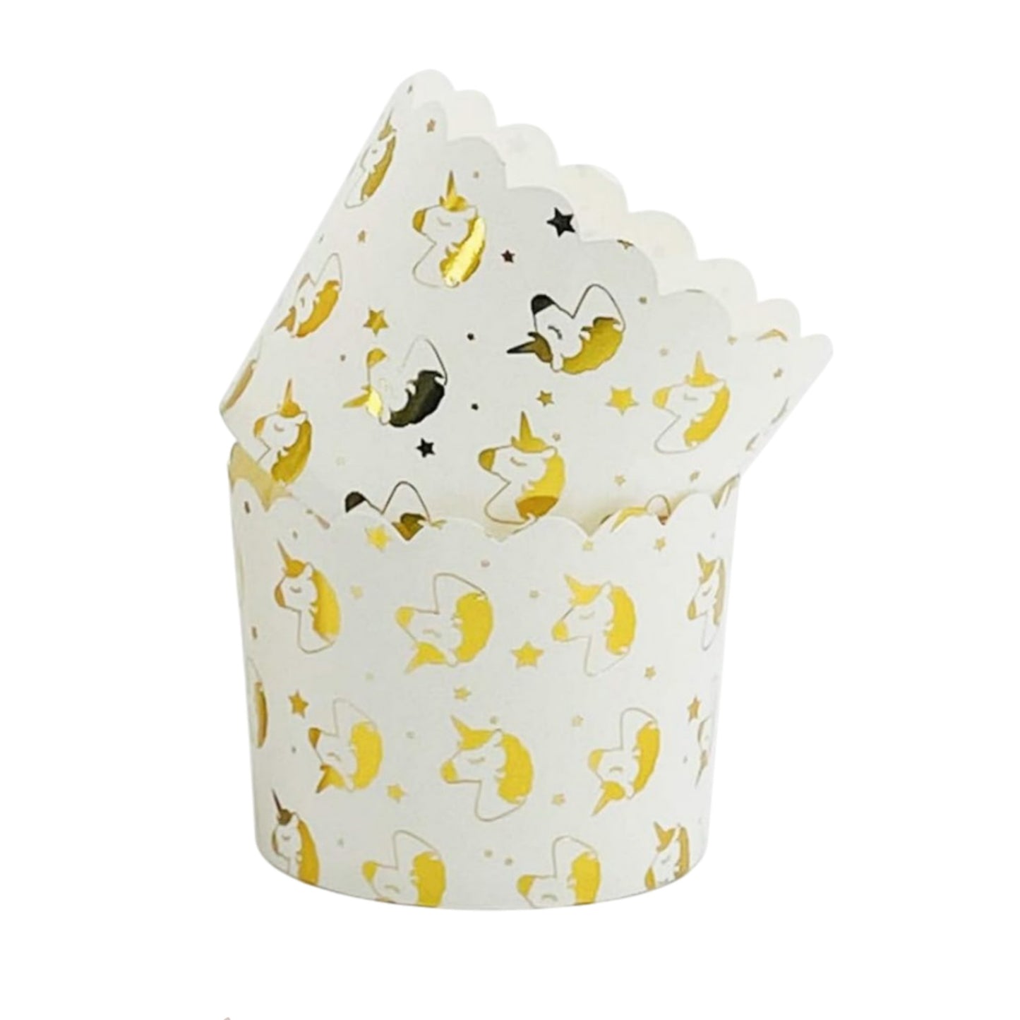 Golden Foil Print Bake And Serve Cupcake Muffin Liners Mold (Pack Of 50 Pcs)