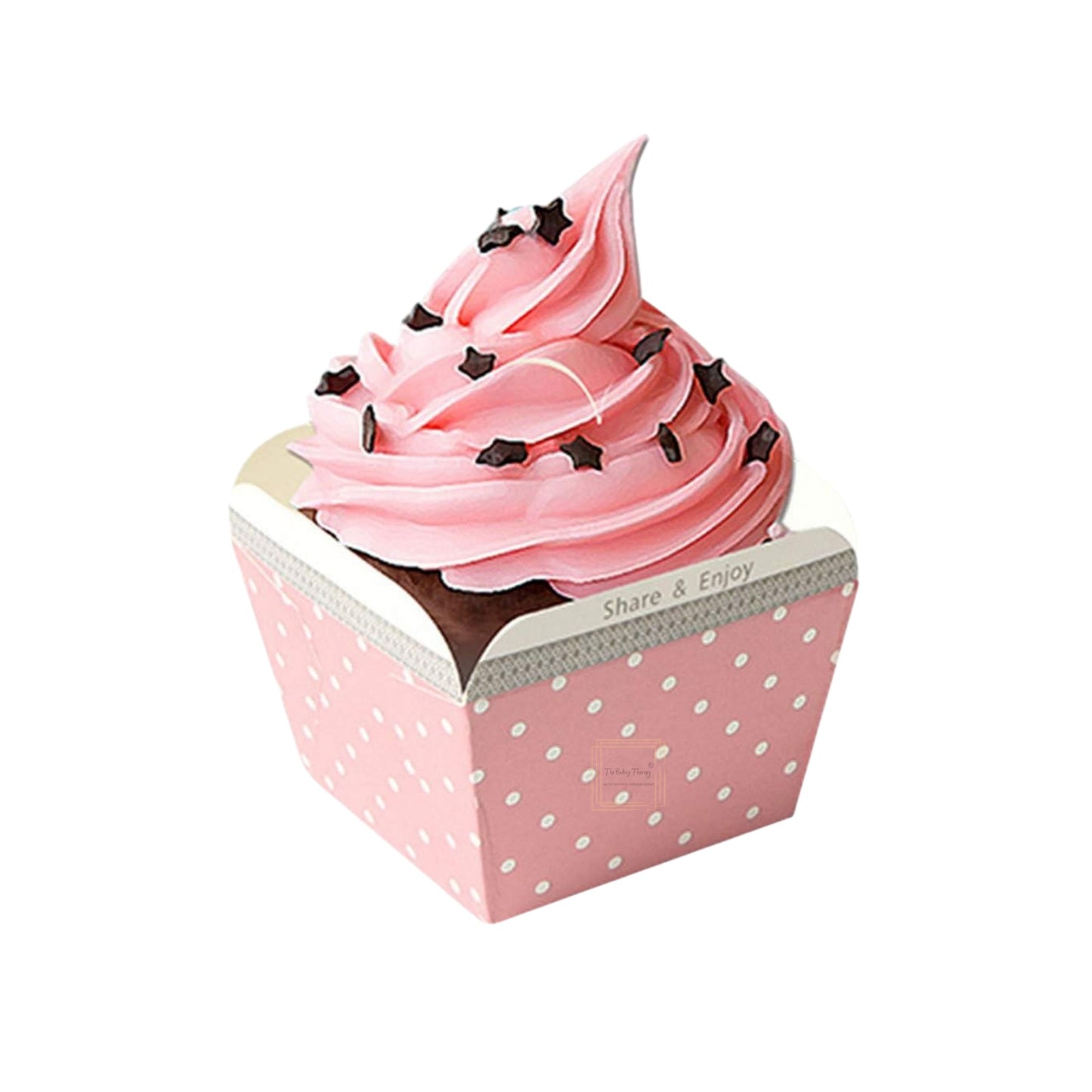 Pink Square Bake And Serve Paper Cupcake Muffin Liners Mold