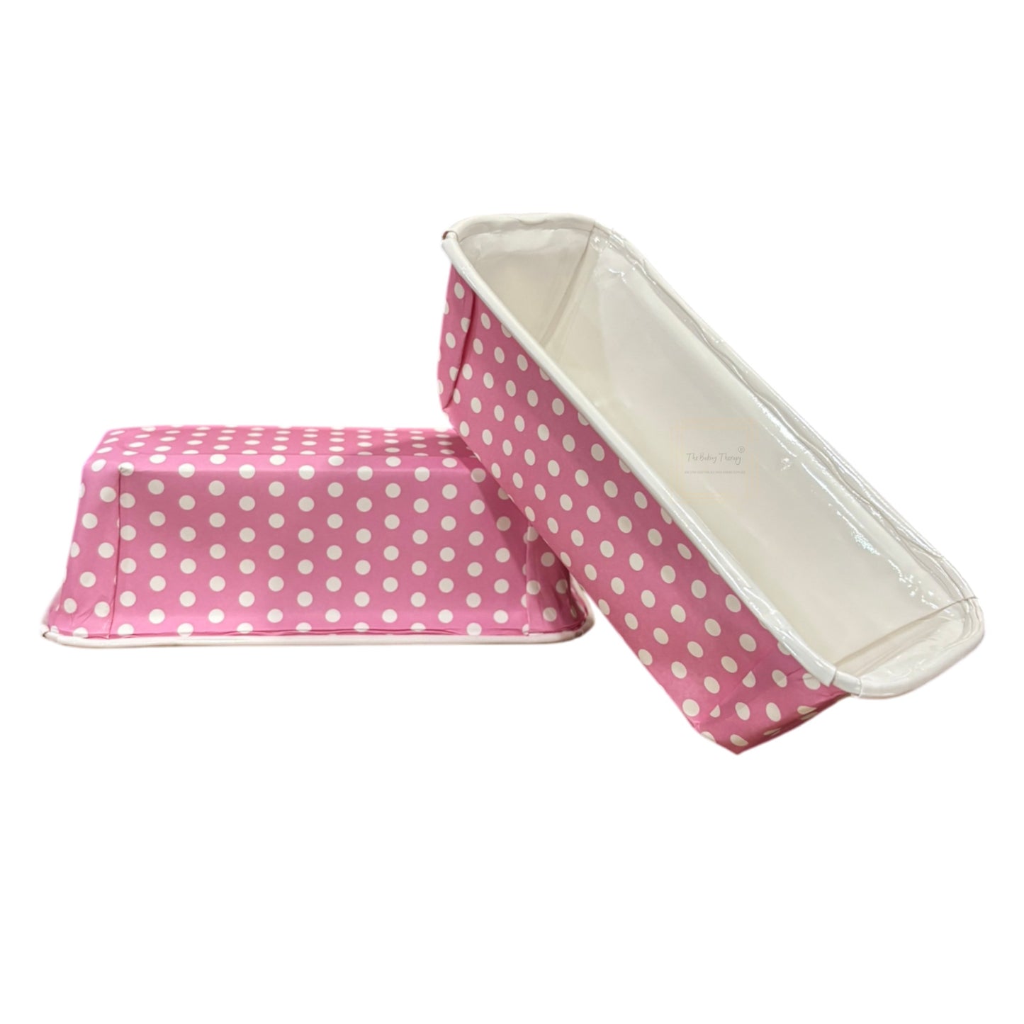 Pink Paper Bake and Serve Plumpy Mold Plum Cake Tea Cake Loaf Tray Mold ( Pack Of 10 Pcs )