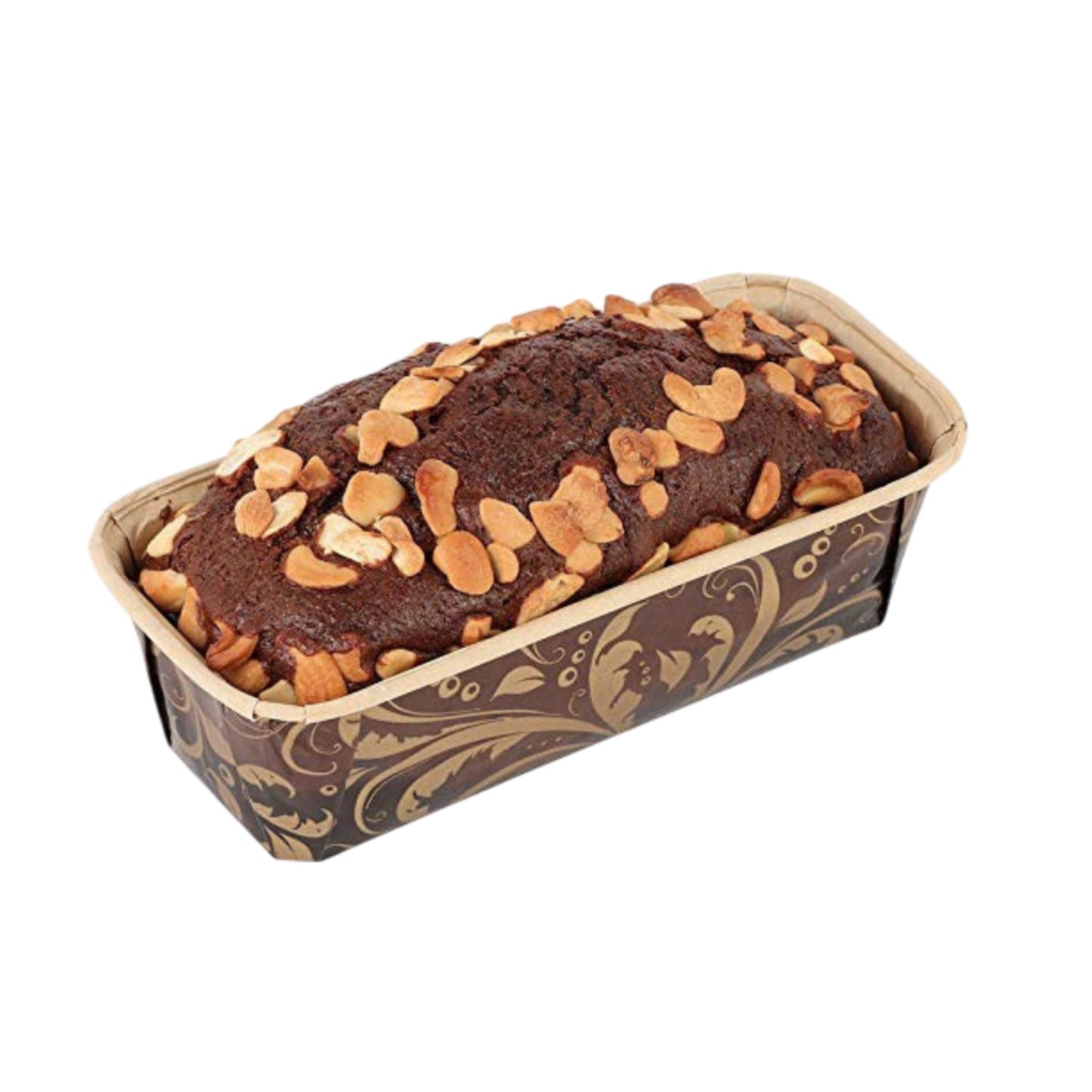 White Print Paper Bake and Serve Plumpy Mold Plum Cake Tea Cake Loaf Tray Mold ( Pack Of 10 Pcs )