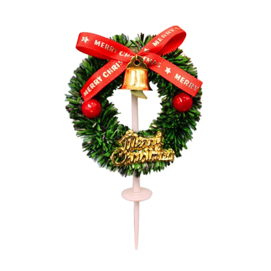 Christmas Mini Wreath Cake Topper