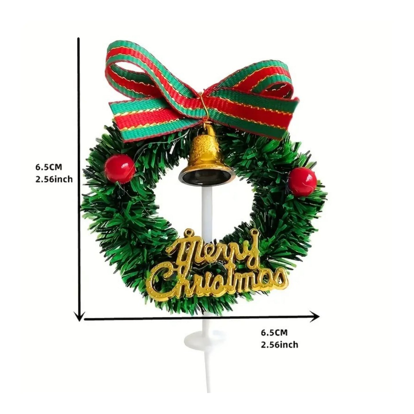 Christmas Mini Wreath Cake Topper