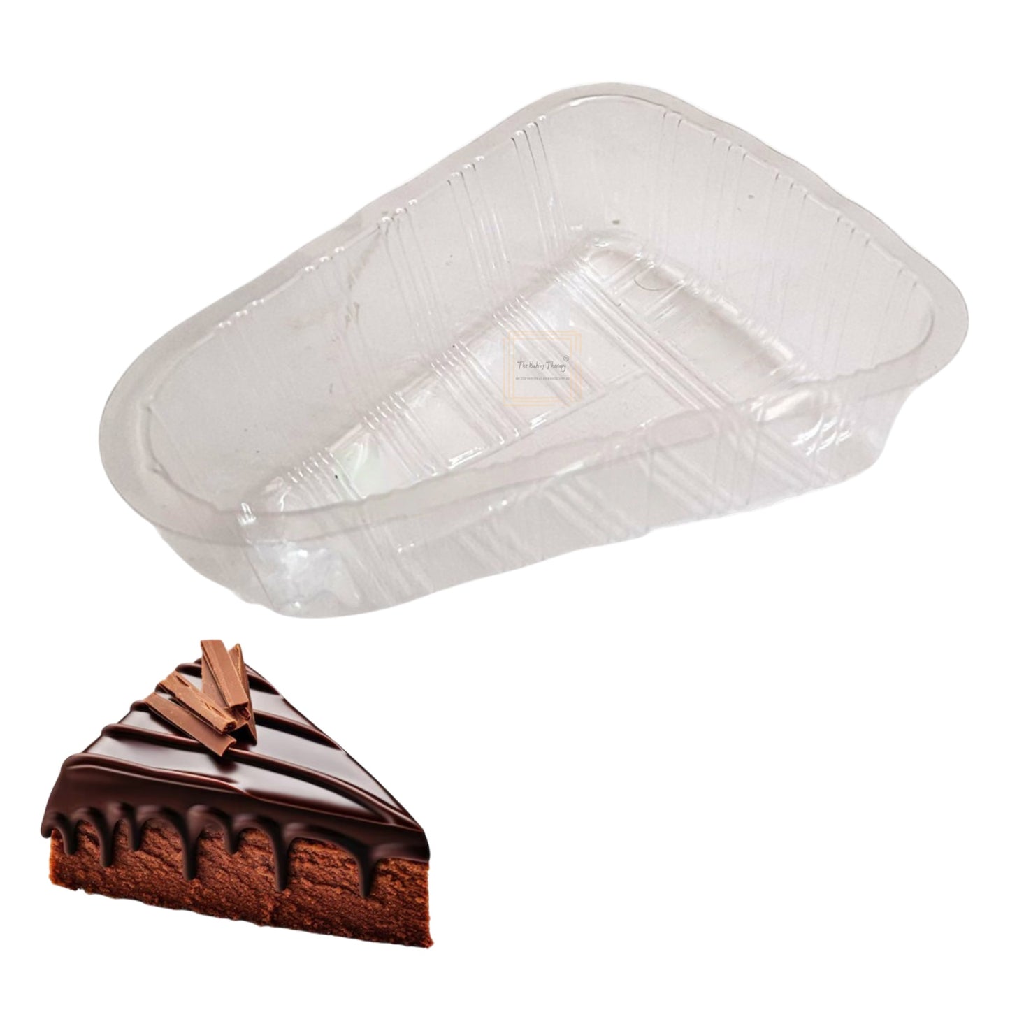 Transparent Plastic Triangle Pastry Pacakging Tray ( Pack Of 100 Pcs )