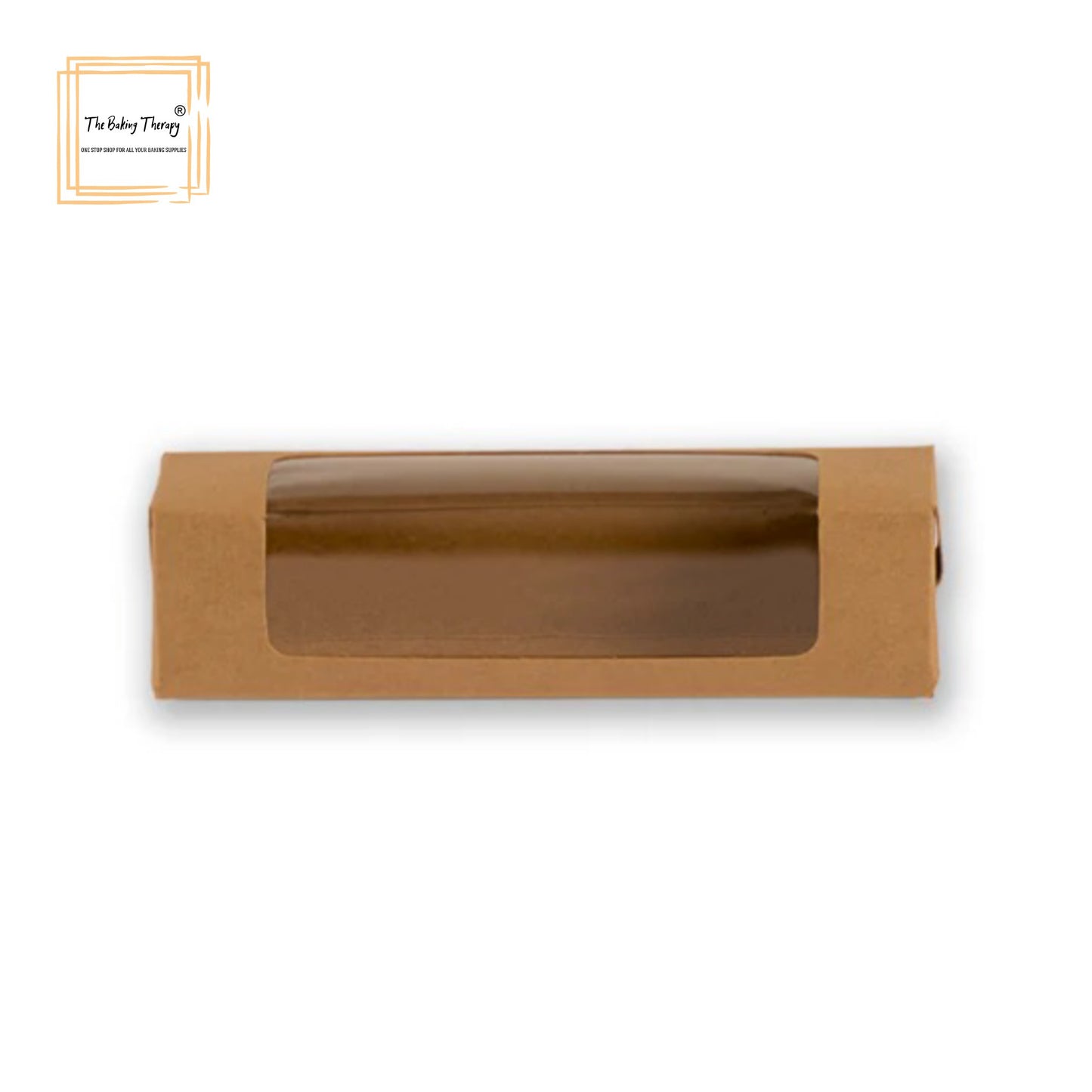 Kraft 6 Pc Macaroon Box With Full Window ( Pack Of 10 Pcs ) Brown