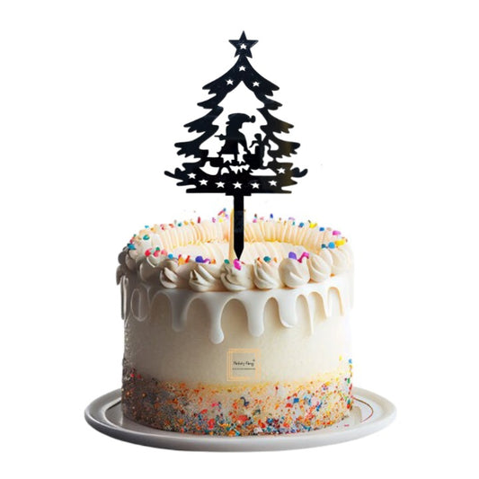 Christmas Black Acrylic Cake Topper #7