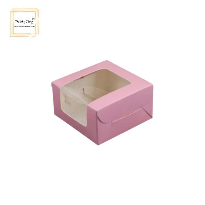 1 Pc Single Brownie Box Pink ( Pack Of 10 Pcs )