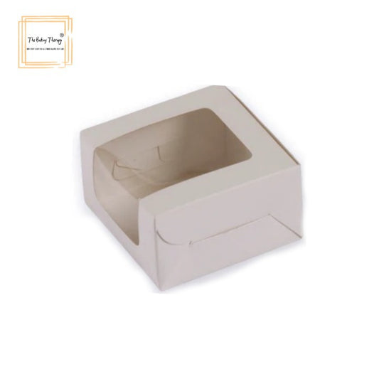 1 Pc Single Brownie Box White ( Pack Of 10 Pcs )