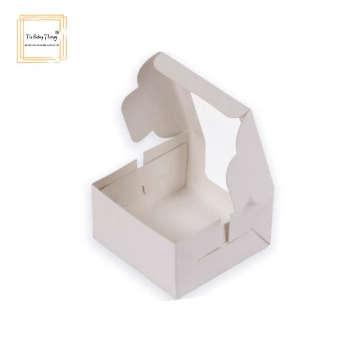 1 Pc Single Brownie Box White ( Pack Of 10 Pcs )