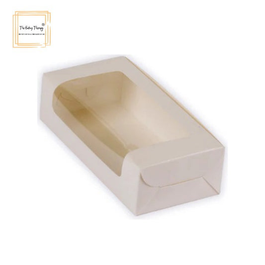 2 Pcs Double Full Window Brownie Box White ( Pack Of 10 Pcs )