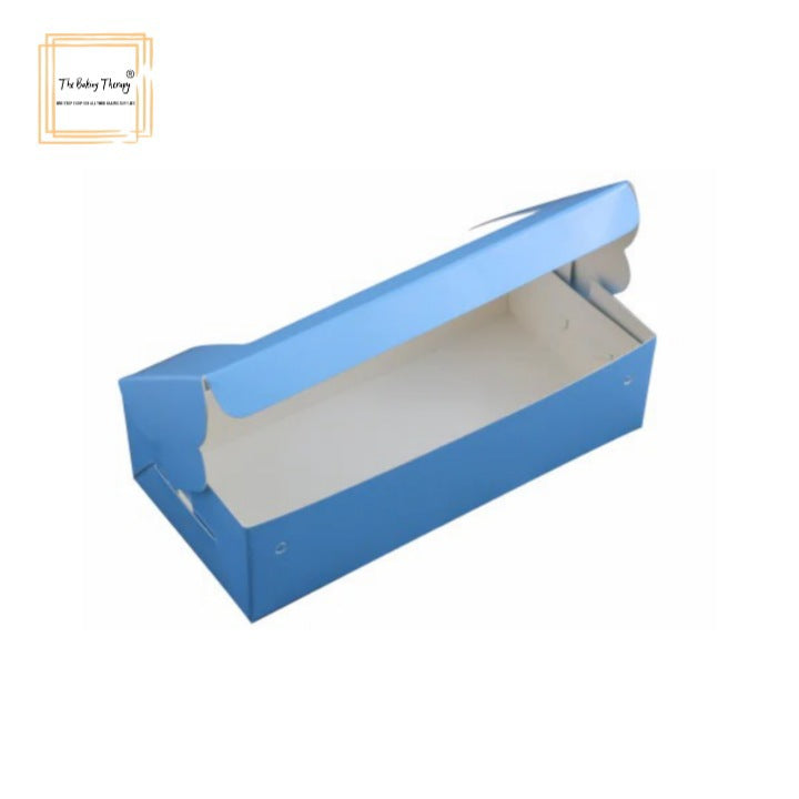 2 Pcs Double Full Window Brownie Box Blue ( Pack Of 10 Pcs )
