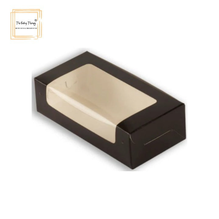 2 Pcs Double Full Window Brownie Box Black ( Pack Of 10 Pcs )