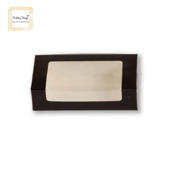 2 Pcs Double Full Window Brownie Box Black ( Pack Of 10 Pcs )