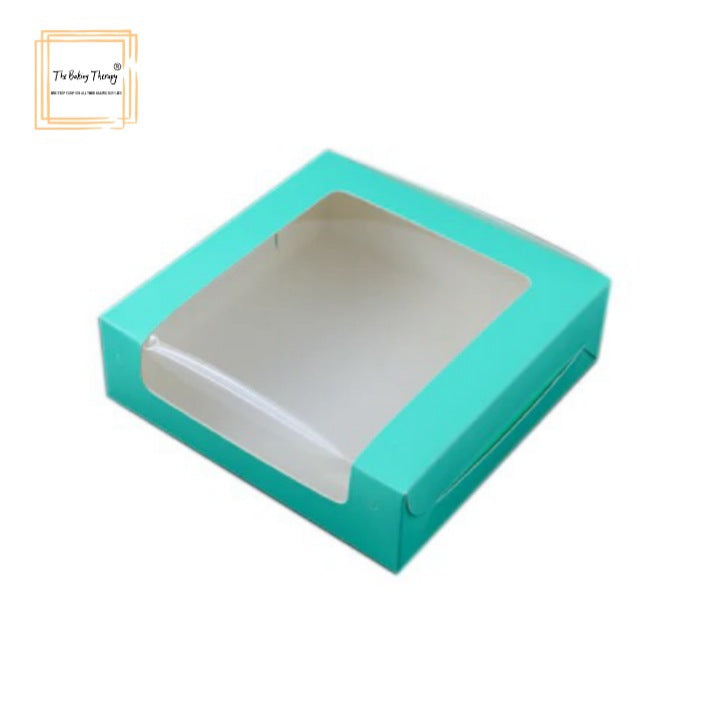4 Pcs Fore Full Window Brownie Box Green ( Pack Of 10 Pcs )