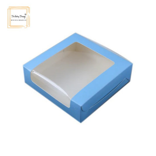 4 Pcs Fore Full Window Brownie Box Blue ( Pack Of 10 Pcs )
