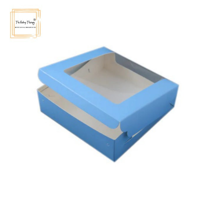 4 Pcs Fore Full Window Brownie Box Blue ( Pack Of 10 Pcs )
