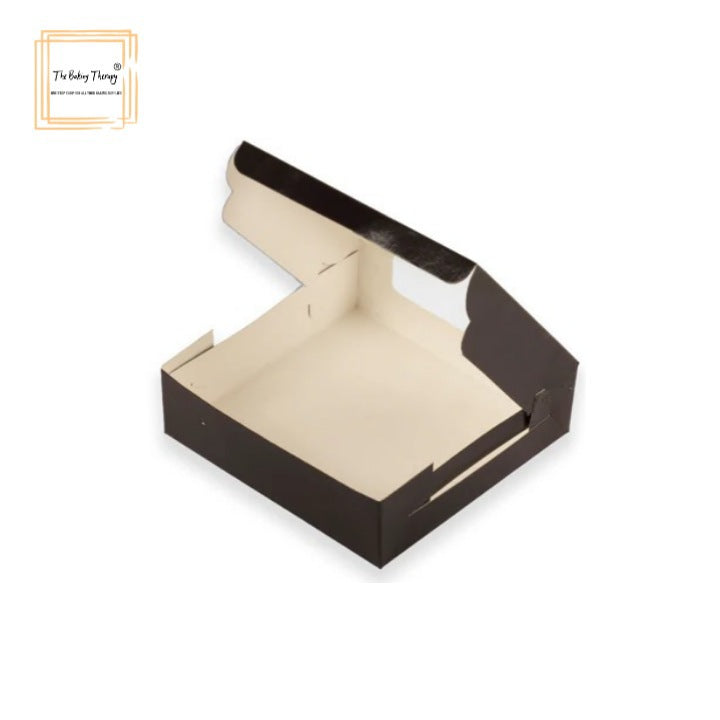 4 Pcs Fore Full Window Brownie Box Black ( Pack Of 10 Pcs )