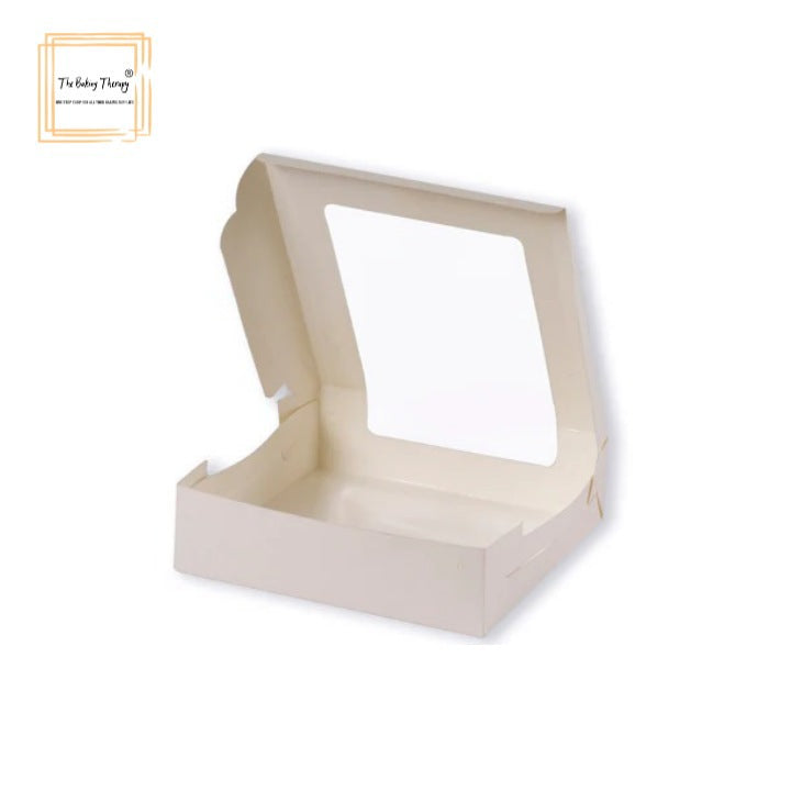 4 Pcs Fore Full Window Brownie Box White ( Pack Of 10 Pcs )