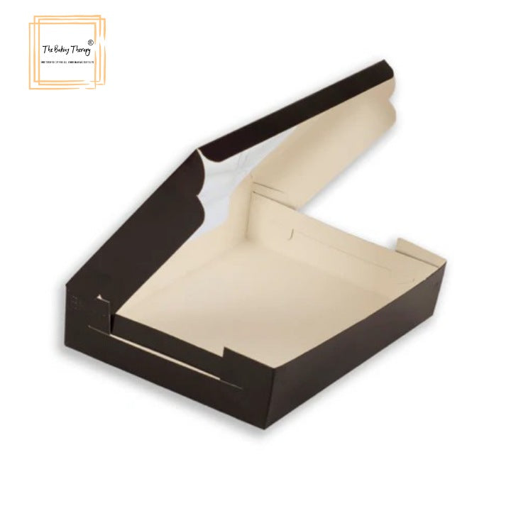6 Pcs Six Full Window Brownie Box Black ( Pack Of 10 Pcs )