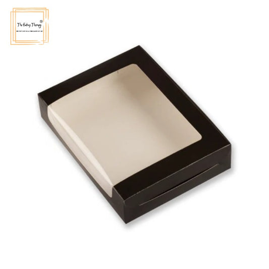 6 Pcs Six Full Window Brownie Box Black ( Pack Of 10 Pcs )