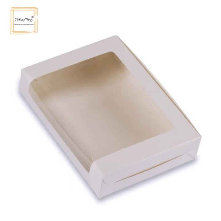6 Pcs Six Full Window Brownie Box White ( Pack Of 10 Pcs )