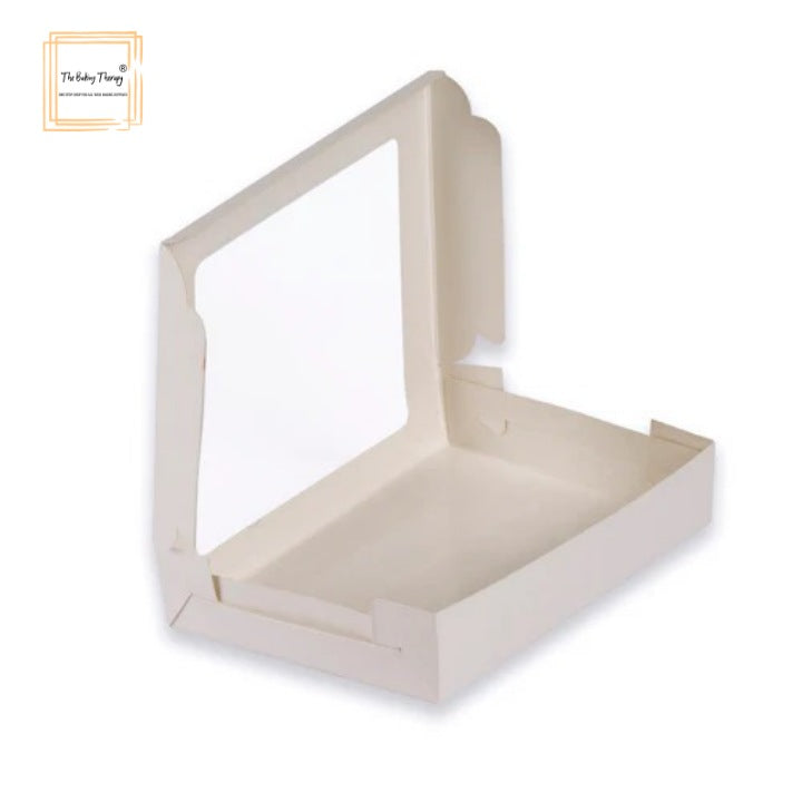 6 Pcs Six Full Window Brownie Box White ( Pack Of 10 Pcs )
