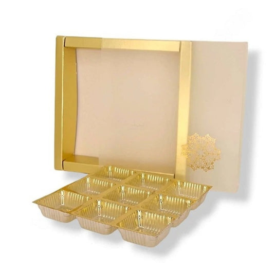 9 Cavity Chocolate Box With Sliding Cover And Cavity ( Pack Of 10Pcs )