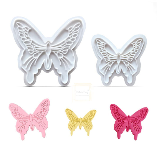 2 Pcs Butterfly Cookie And Fondant Cutter