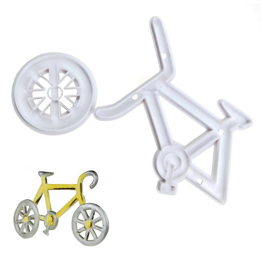 2 Pc Cycle Plastic Fondant Cutter Gum Paste Cutter