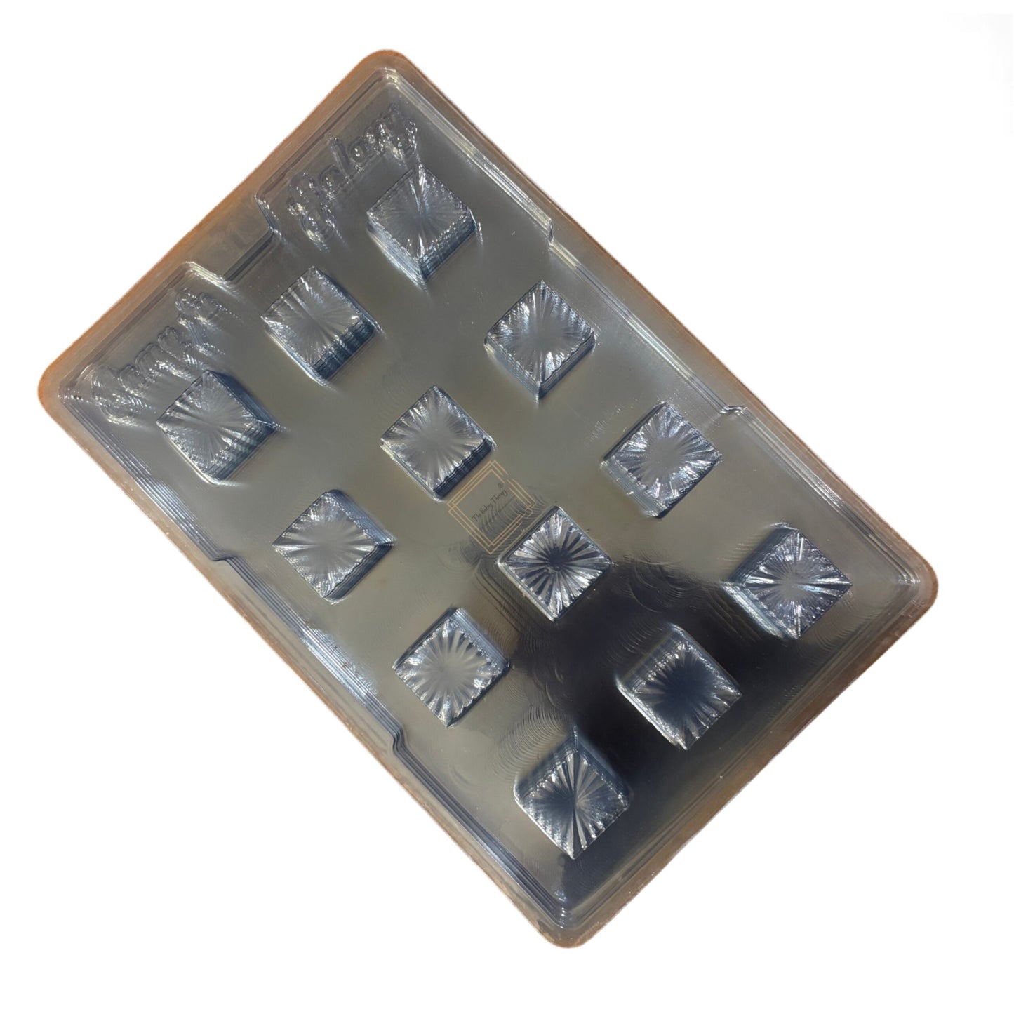 12 Cavity 1 Cm Thickness Square Chocolate PVC Mold