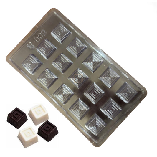 15 Cavity 1.1 Cm Thickness Square Chocolate PVC Mold