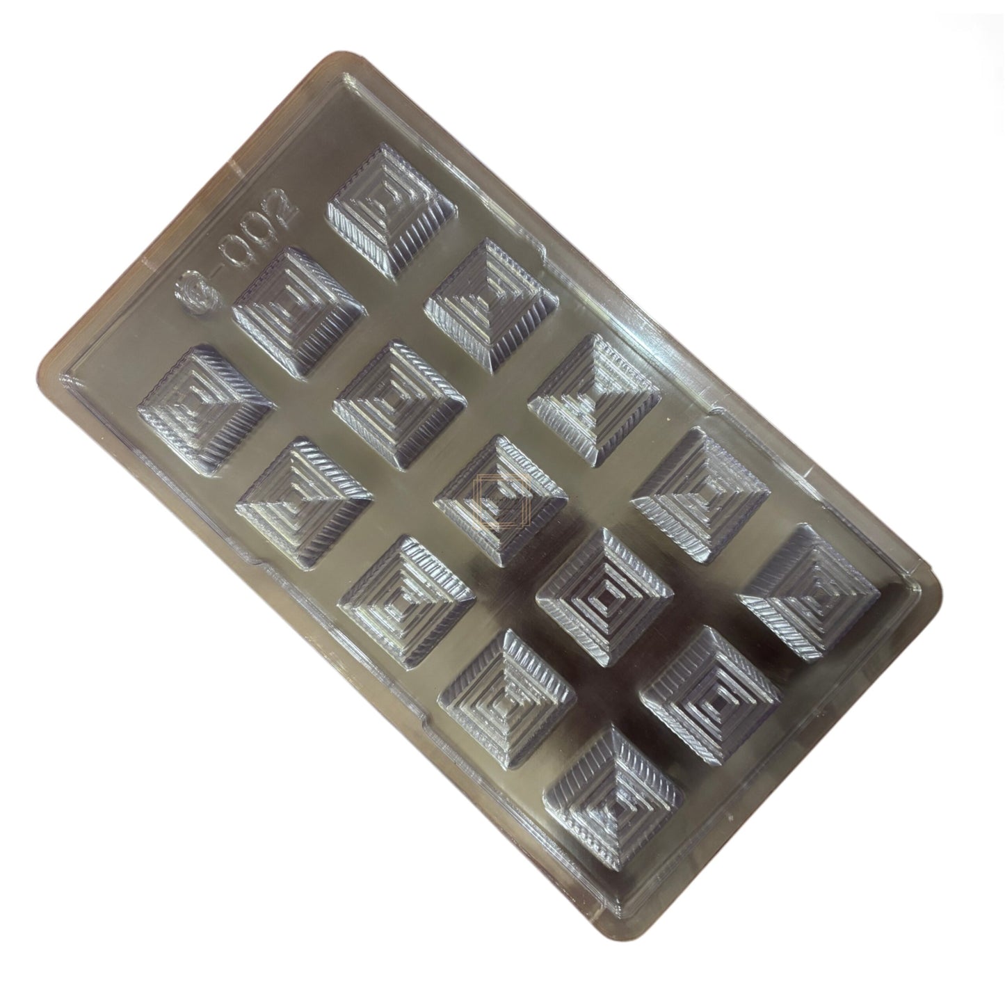 15 Cavity 1.1 Cm Thickness Square Chocolate PVC Mold