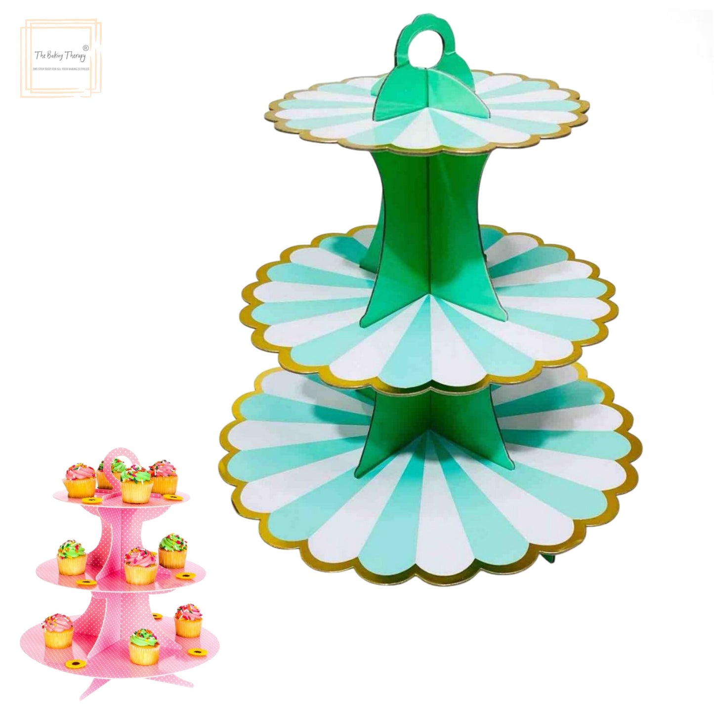 3 Tier Theme Cardboard Cupcake Stand Holder
