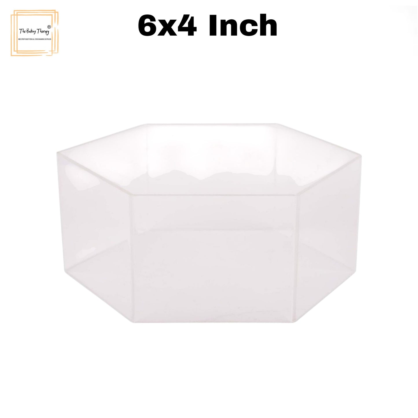 Hexagon Tire Cake Spacer 6" X 4" Acrylic Clear Cake Display Spacer