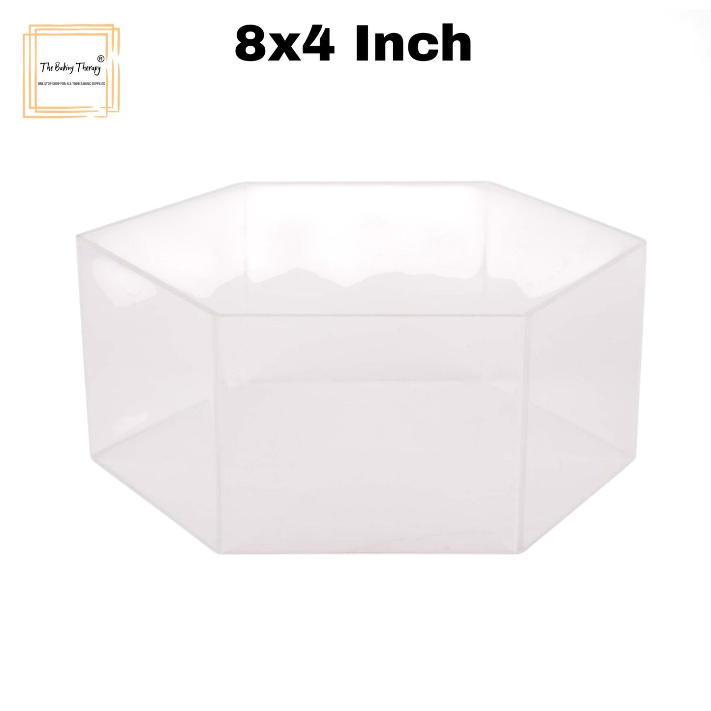 Hexagon Tire Cake Spacer 8" X 4" Acrylic Clear Cake Display Spacer
