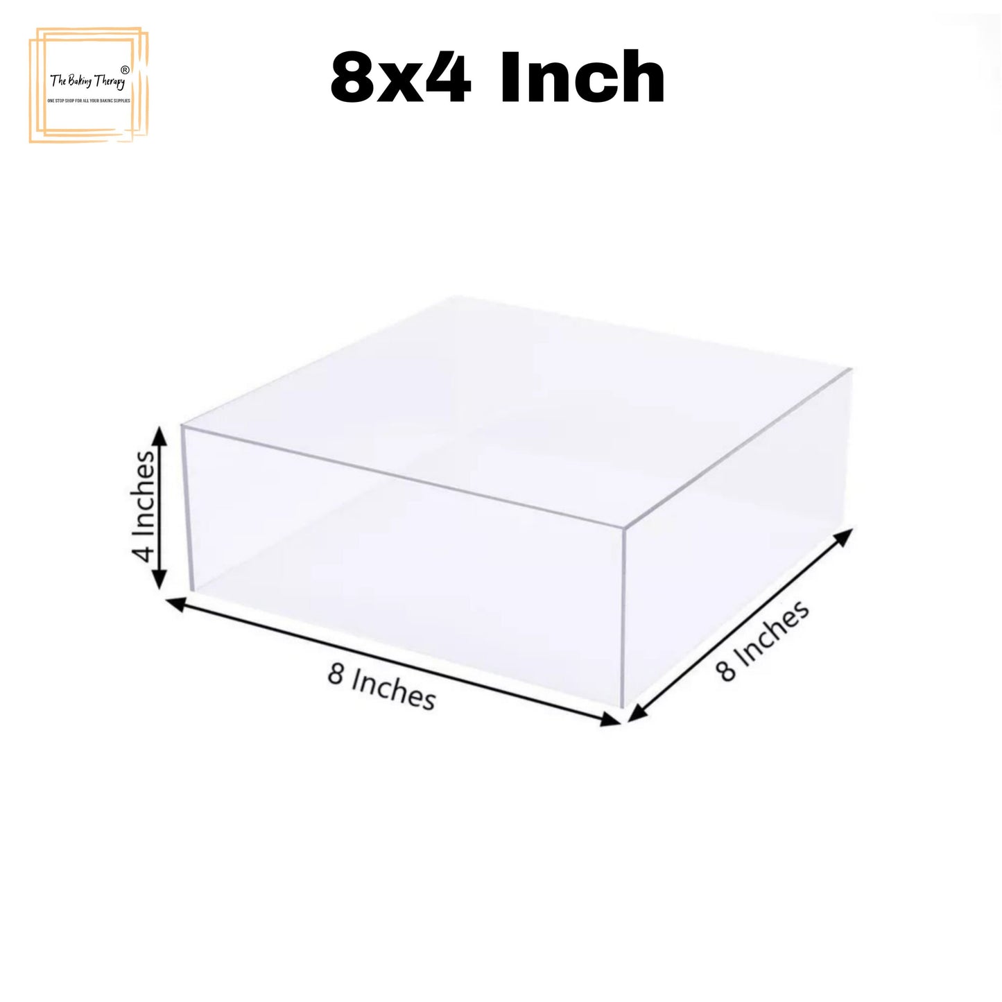 Square Tire Cake Spacer 8″ X 4″ Acrylic Clear Cake Display Spacer